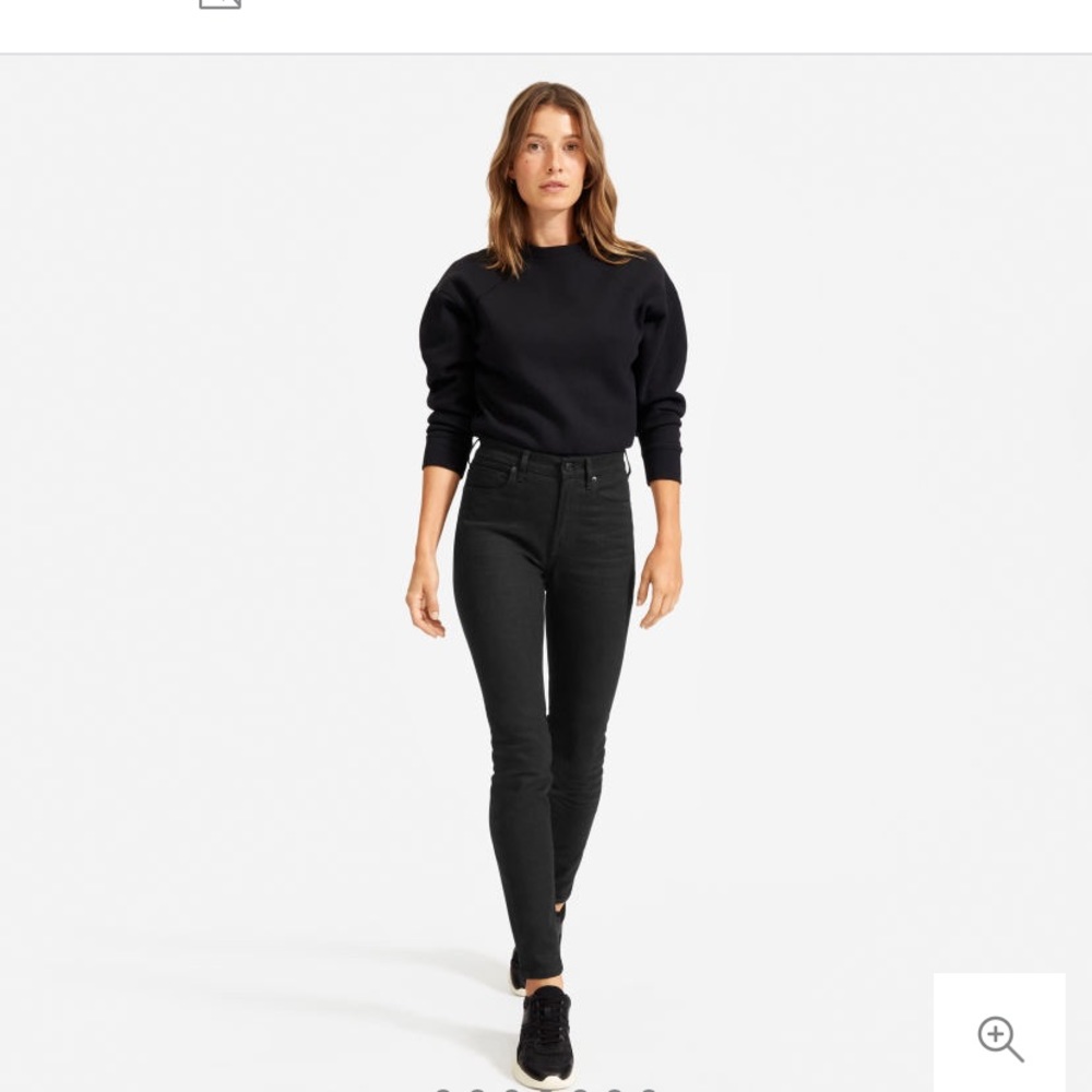Everlane High Waisted Black Ankle Skinny Jean